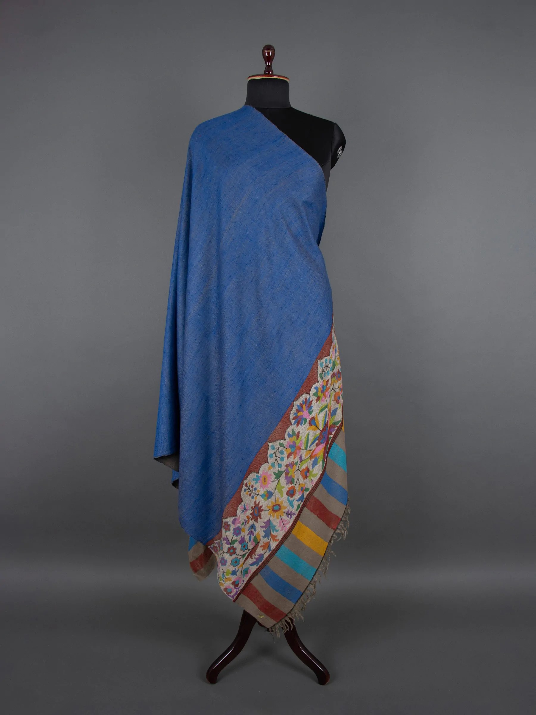 Eternal Blue Kani Pashmina Shawl
