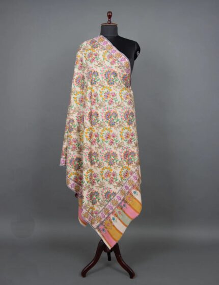 Kalamkari ZaffranTales Pashmina Shawl