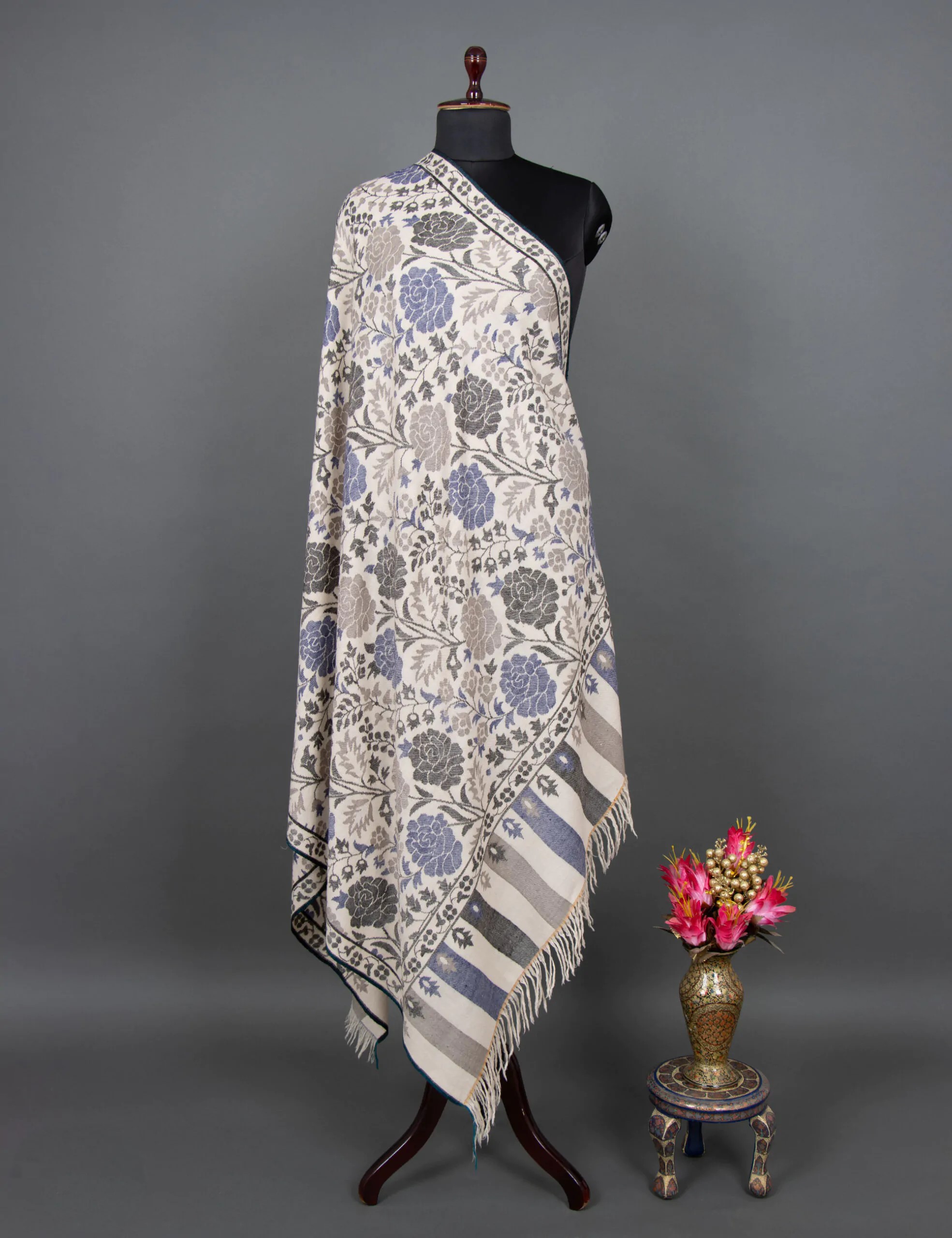 Moonlit Symphony Gi Certified Kani Pashmina