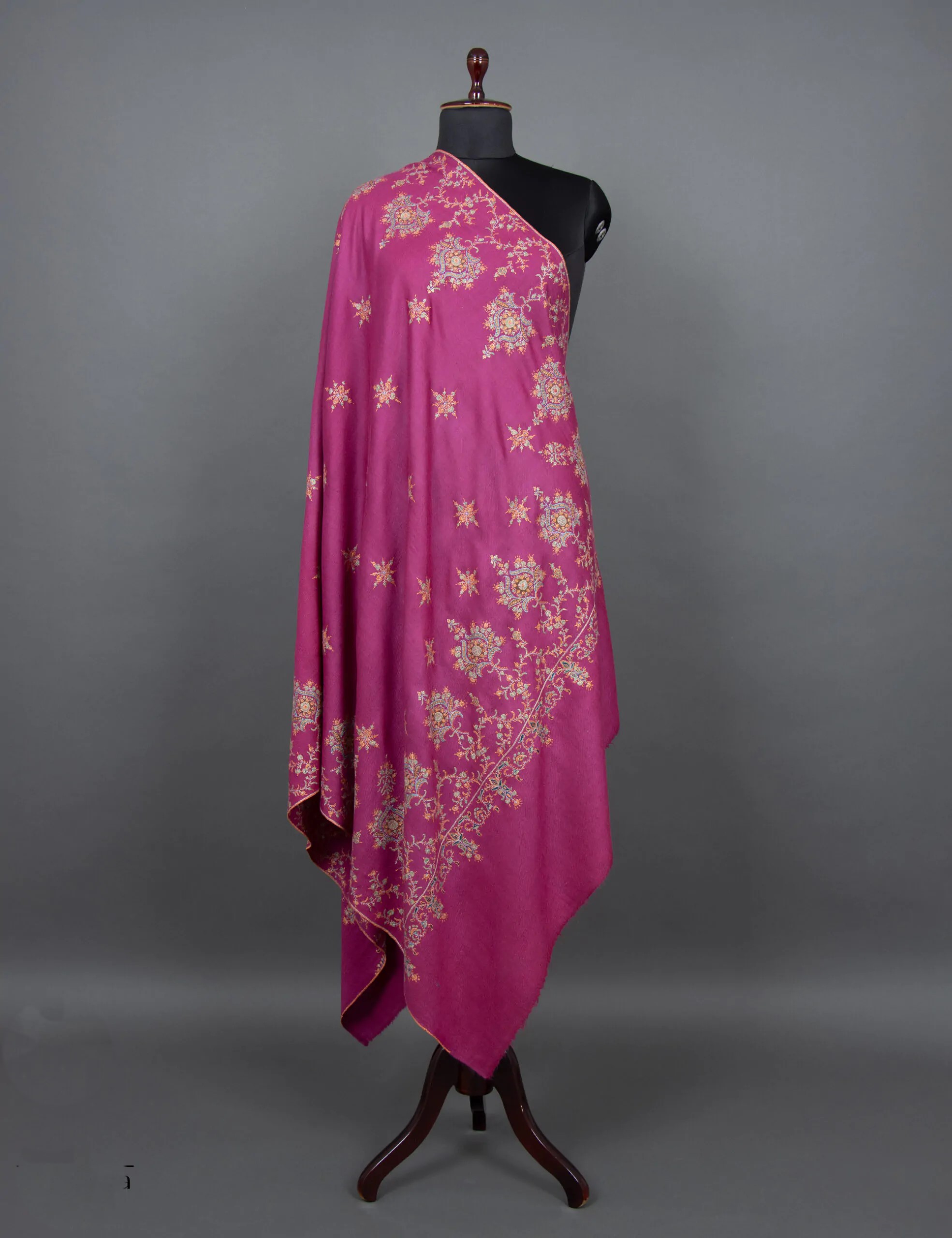 Soft Bloom Embroidered Shawl